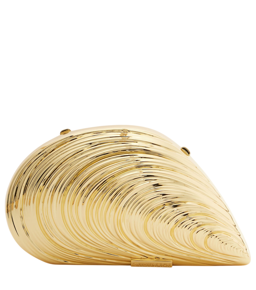 Bolso de mano tipo sobre metálico Bridget de Simkhai