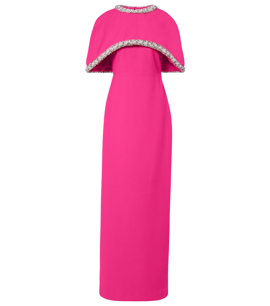 Robe longue en crêpe ornée Simkhai Briella
