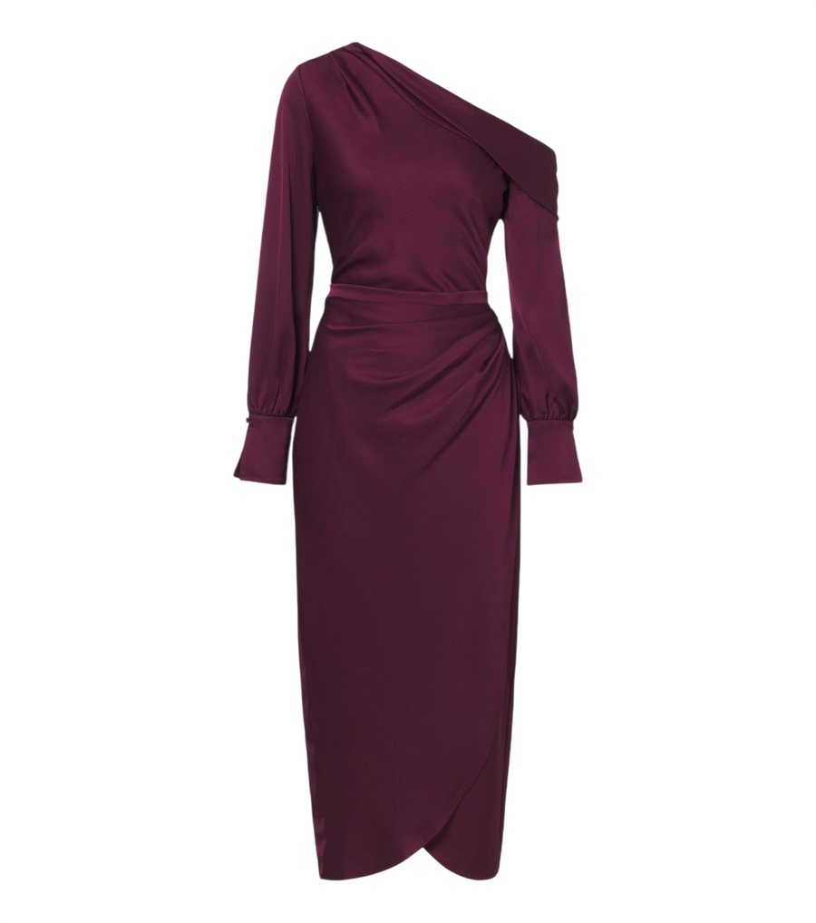 Simkhai Camila draped satin midi dress