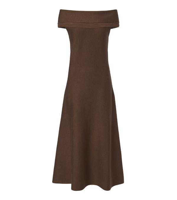 Simkhai Camilla off-shoulder wool midi dress