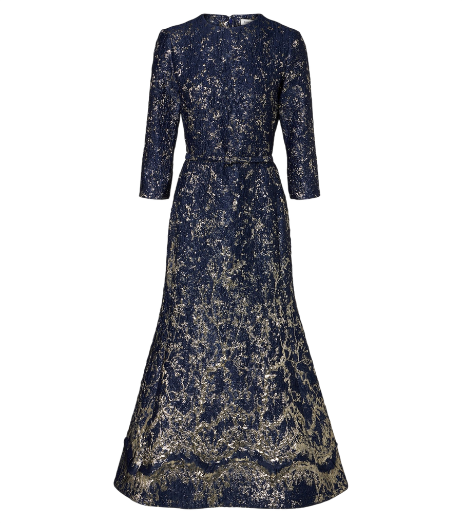 Vestido de cóctel ajustado de jacquard Claravelle de Simkhai