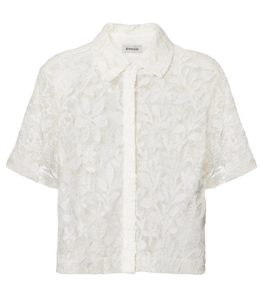 Chemise en dentelle de coton Simkhai