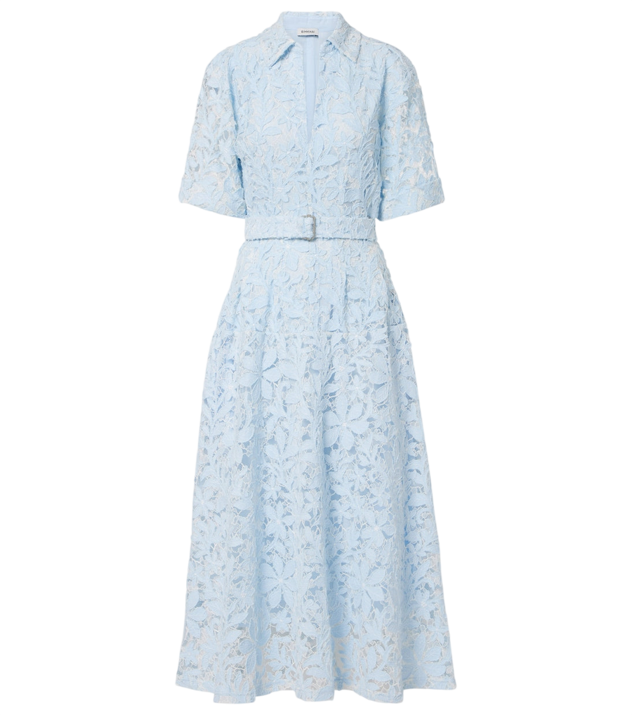 Simkhai Deanna lace guipure cotton midi dress