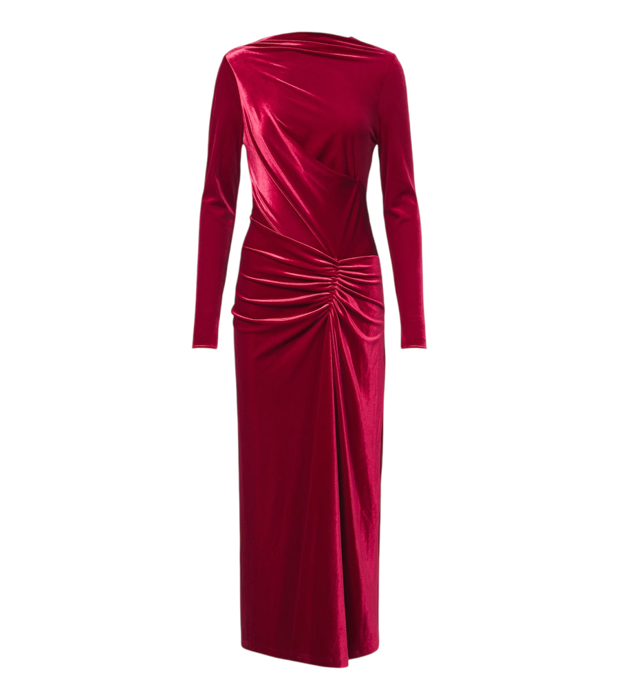 Simkhai Ferrera gathered velvet midi dress
