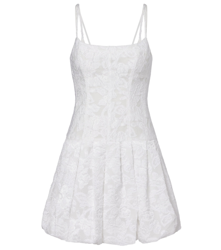 Simkhai Fifi embroidered cotton-blend minidress