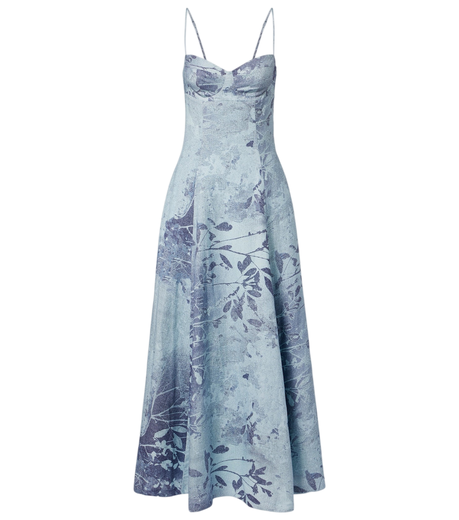 Robe bustier Simkhai en lin et coton à fleurs