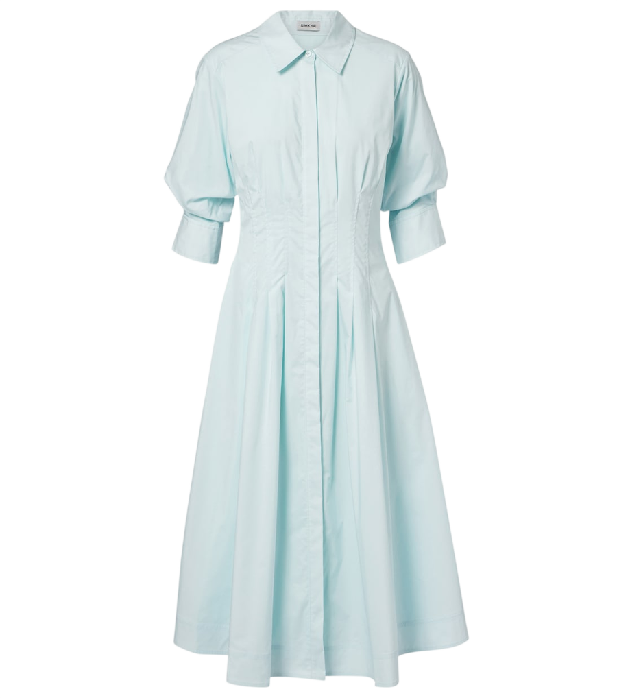 Simkhai Jazz cotton-blend poplin shirt dress