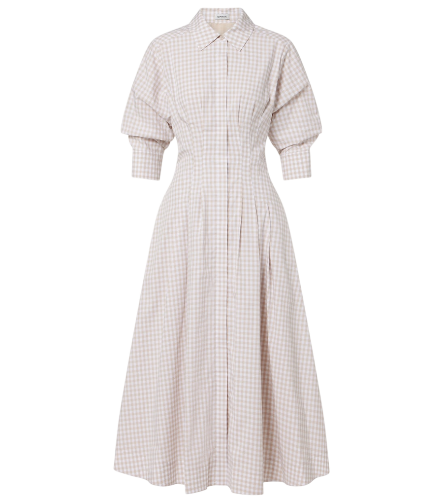Simkhai Jazz gingham cotton-blend shirt dress