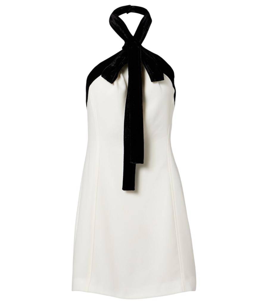 Mini-robe en crêpe bordée de velours Simkhai Jolie