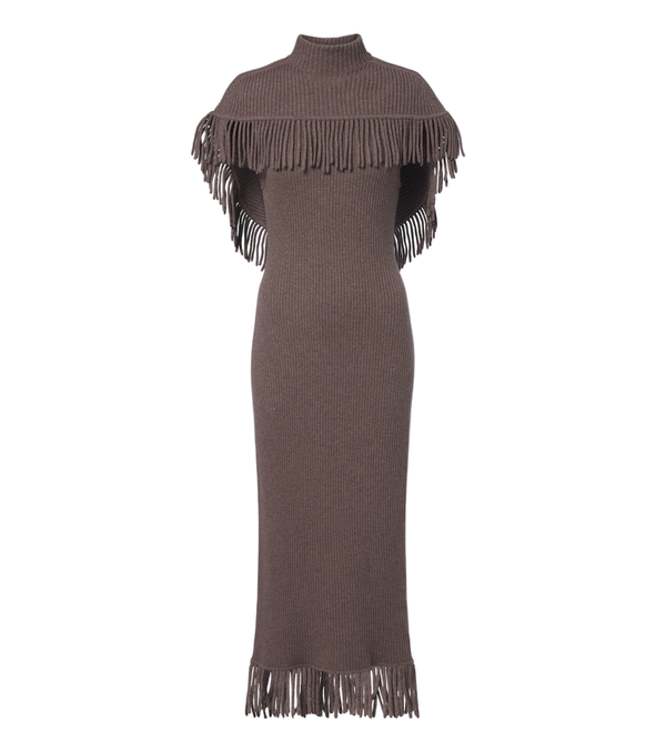 Simkhai Jordan caped wool and cashmere maxi dress