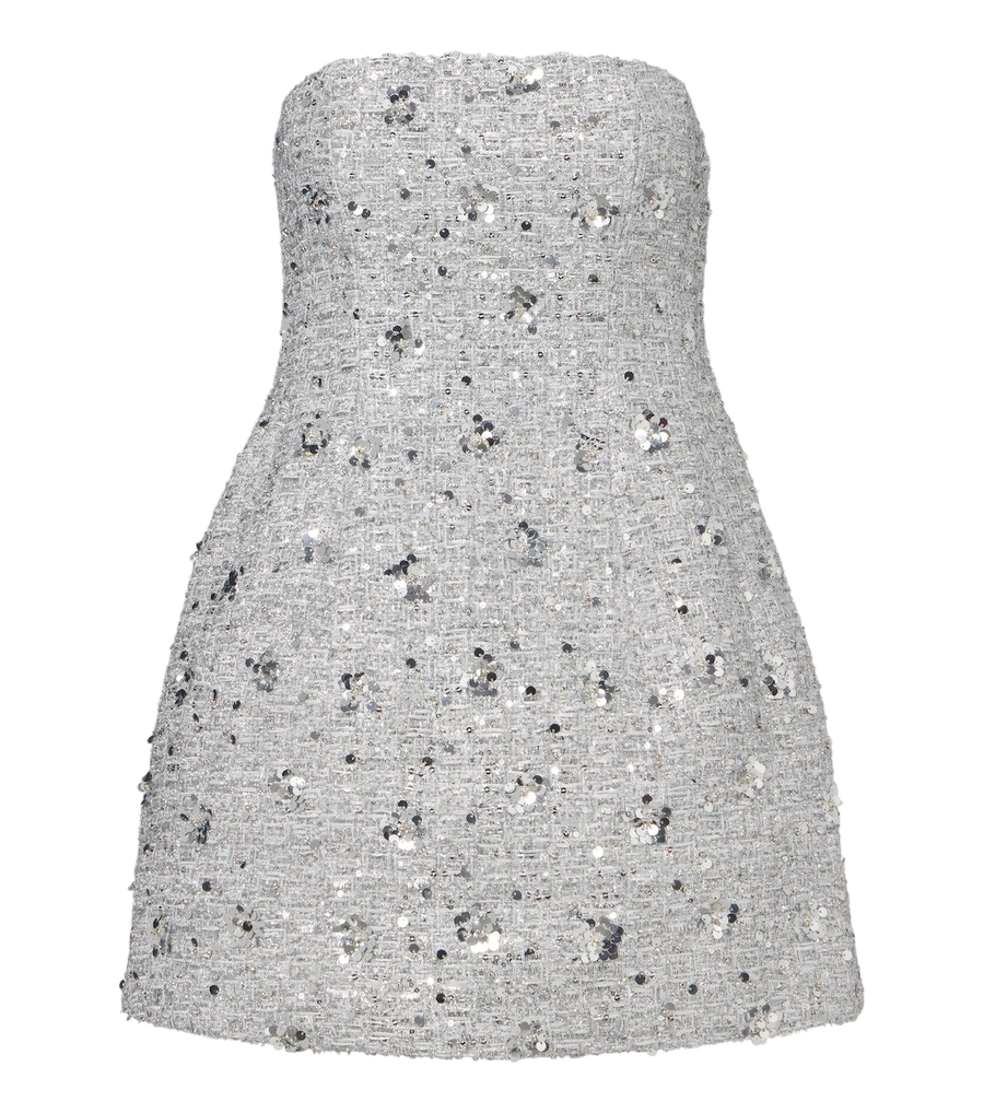Simkhai Kit sequined tweed bustier dress