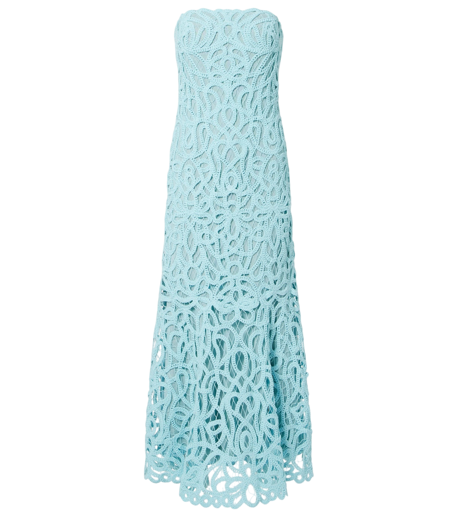 Robe bustier Simkhai en coton mélangé avec guipure en dentelle