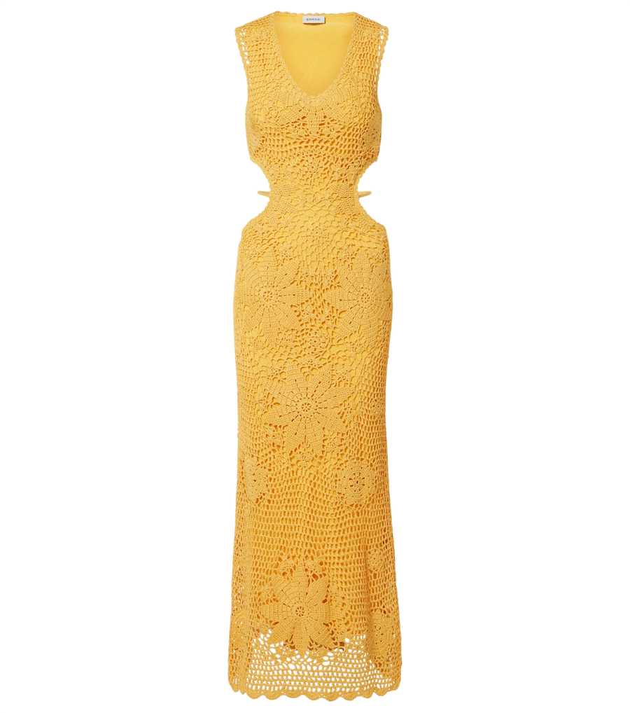 Simkhai Lyla crochet floral cotton maxi dress