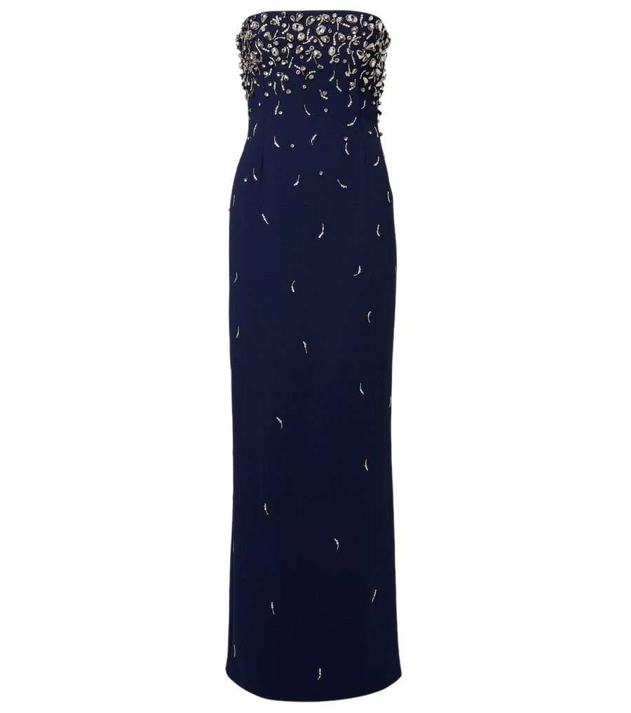 Robe bustier en crêpe ornée Simkhai Reign