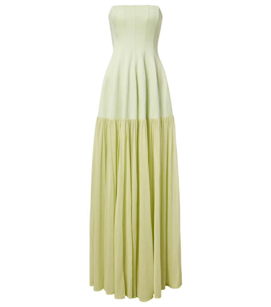 Simkhai Sandrine gathered jersey bustier gown