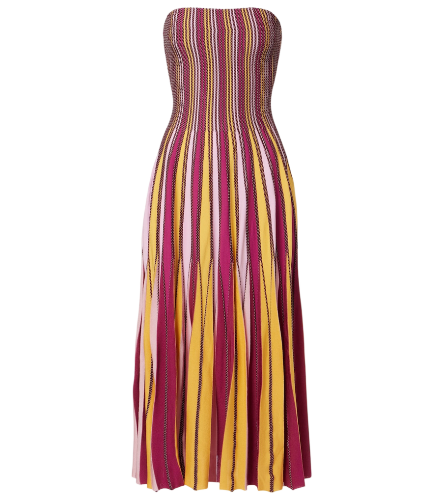 Robe midi rayée Simkhai Soleil