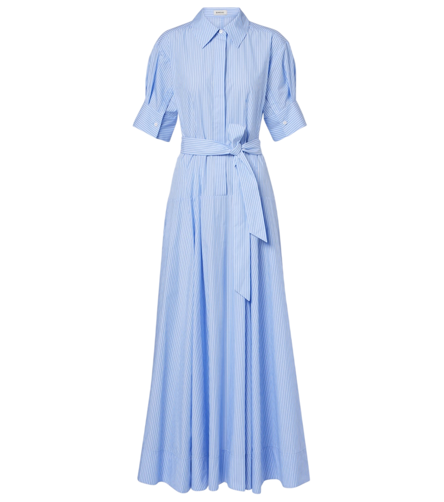 Robe longue en coton rayé Simkhai Truman