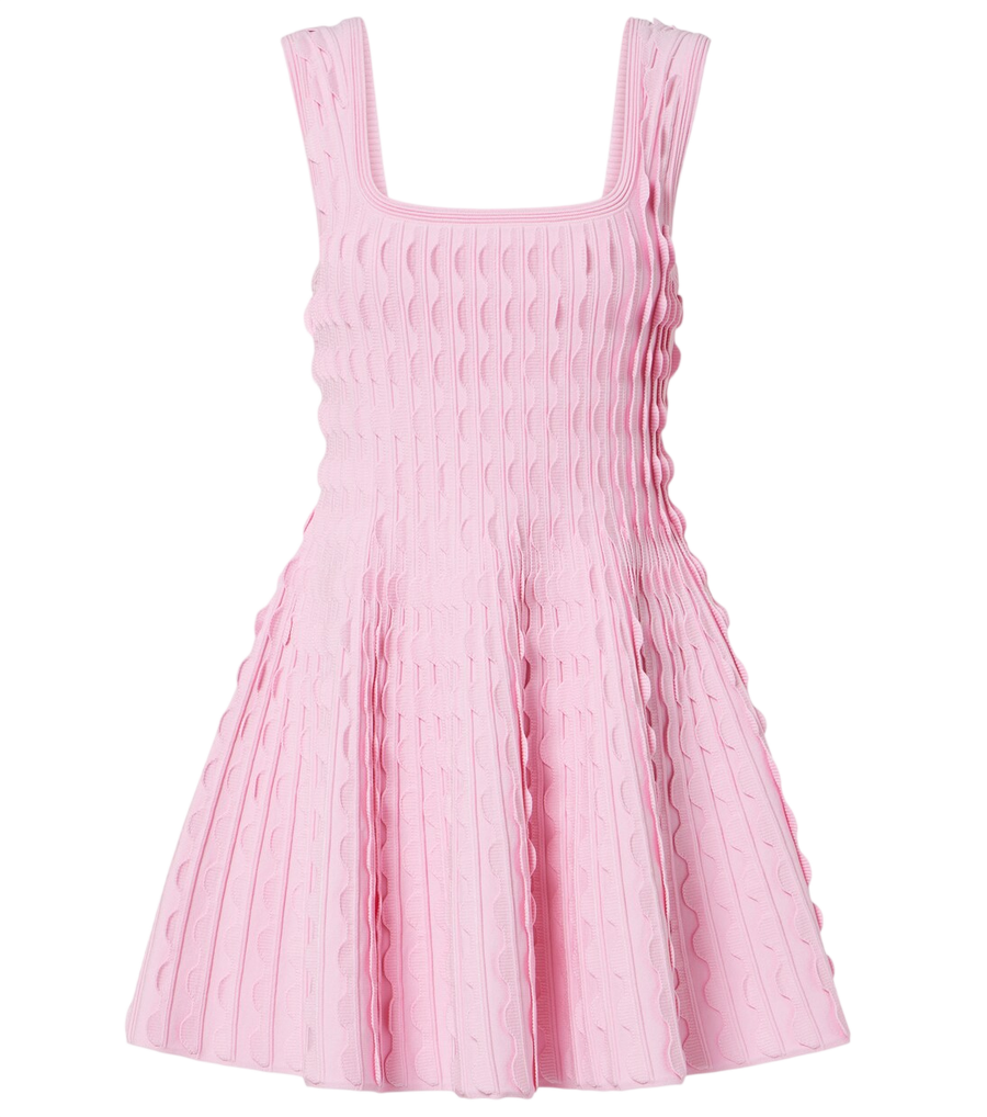 Simkhai Vanna knitted scalloped minidress