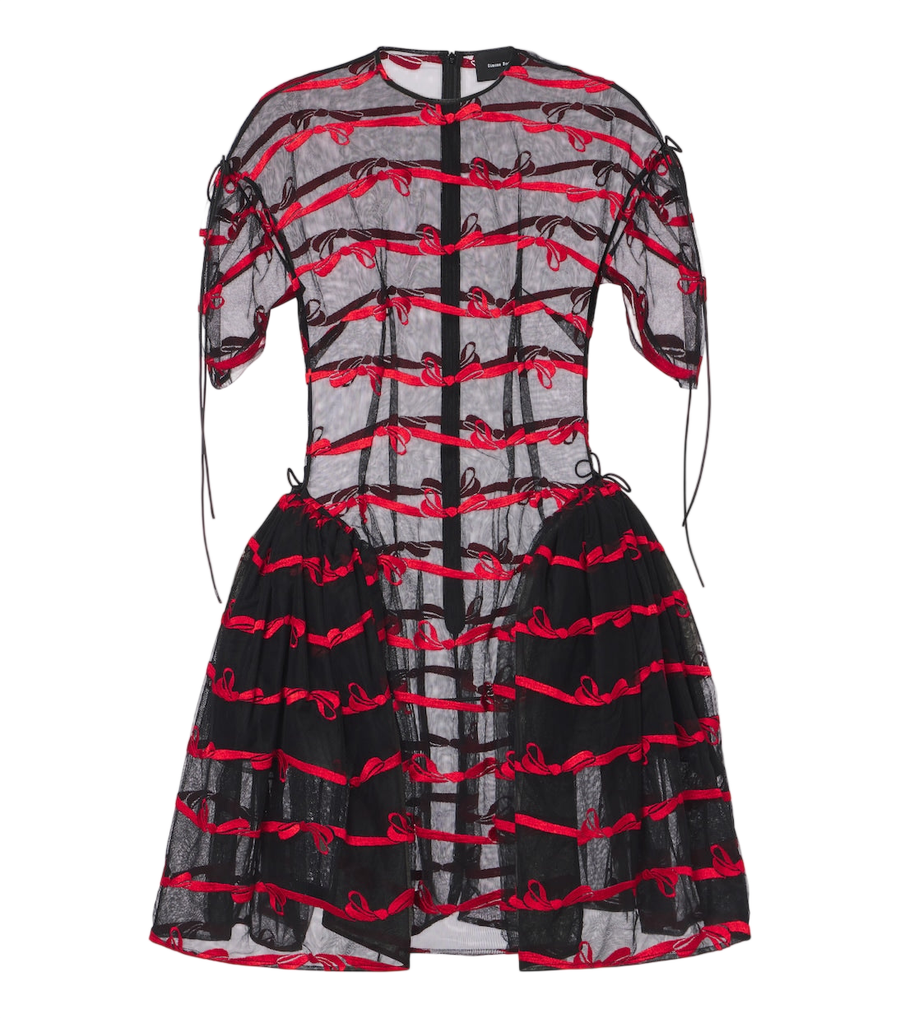 Simone Rocha Minivestido em tule com laços