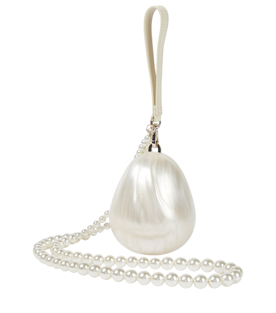 Simone Rocha Egg embellished clutch