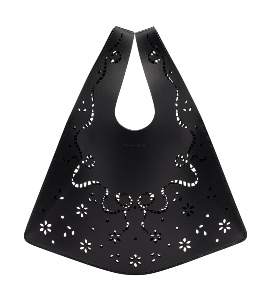 Simone Rocha Mini floral leather shopper