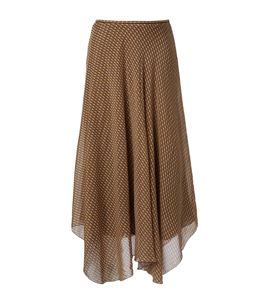 SIR Cooper asymmetric printed maxi skirt