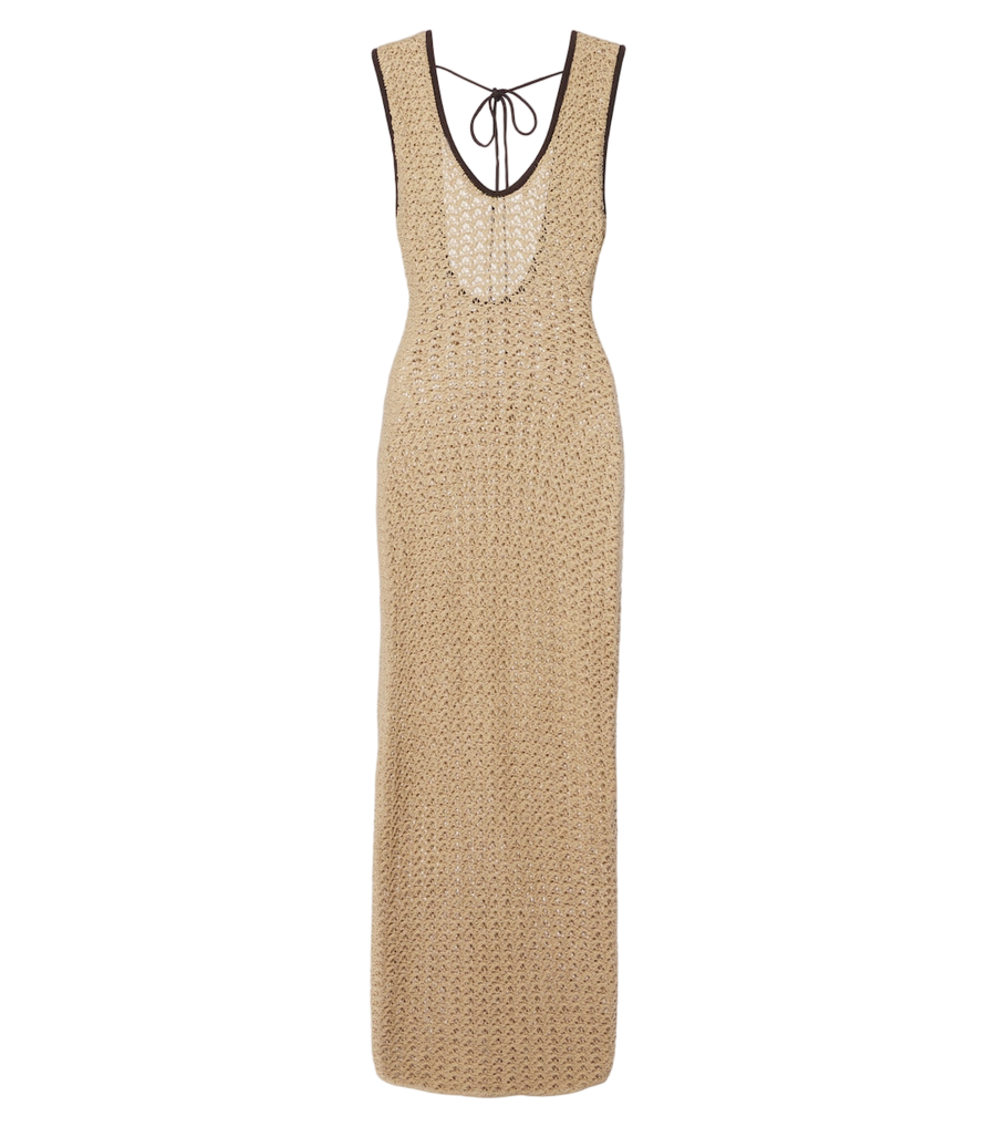 SIR Ellinor crochet cotton maxi dress