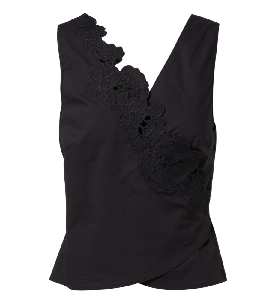 SIR Klara cotton wrap top