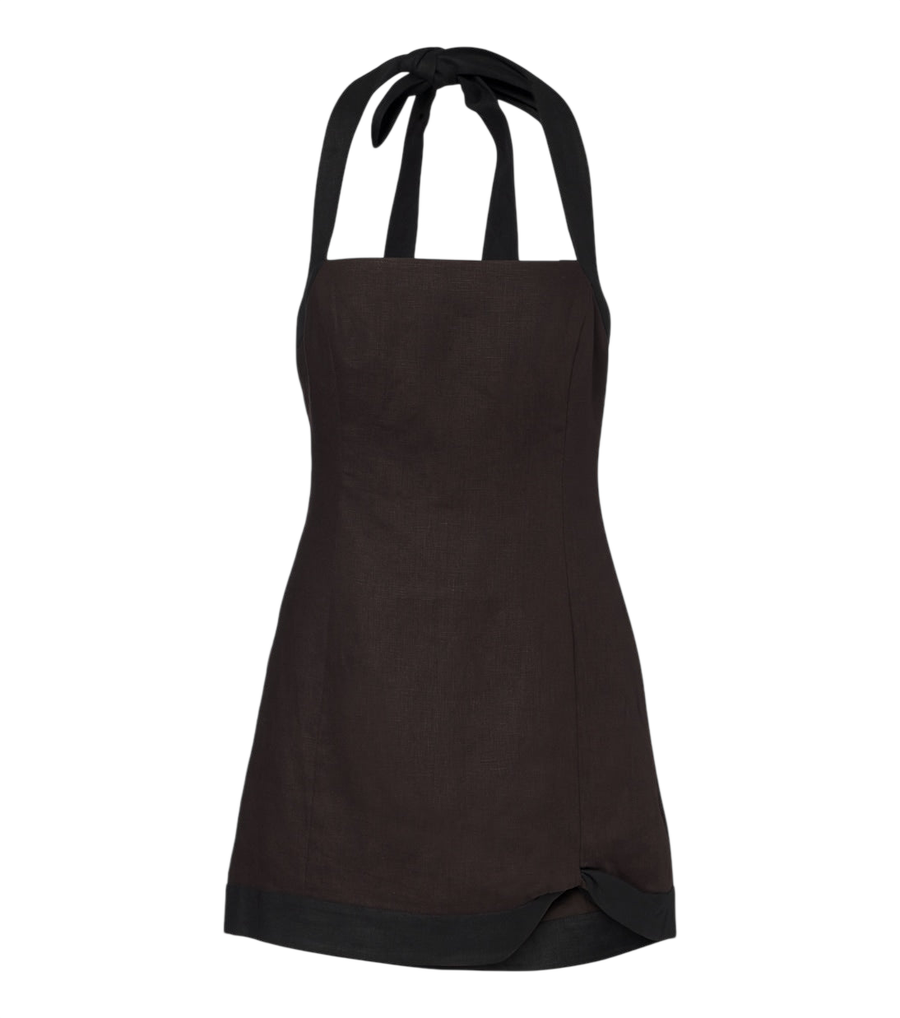 SIR Linen halterneck minidress