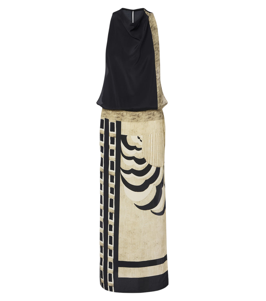 SIR Sona printed silk maxi dress