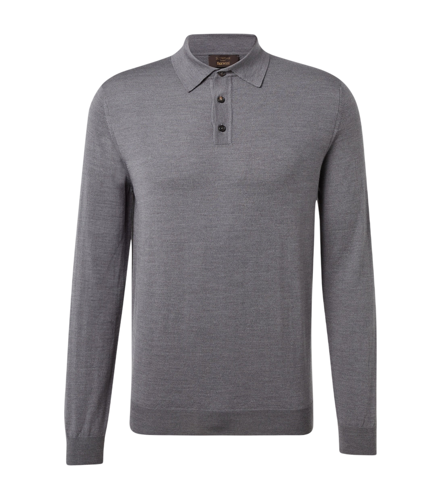 Slowear Wool-blend polo shirt