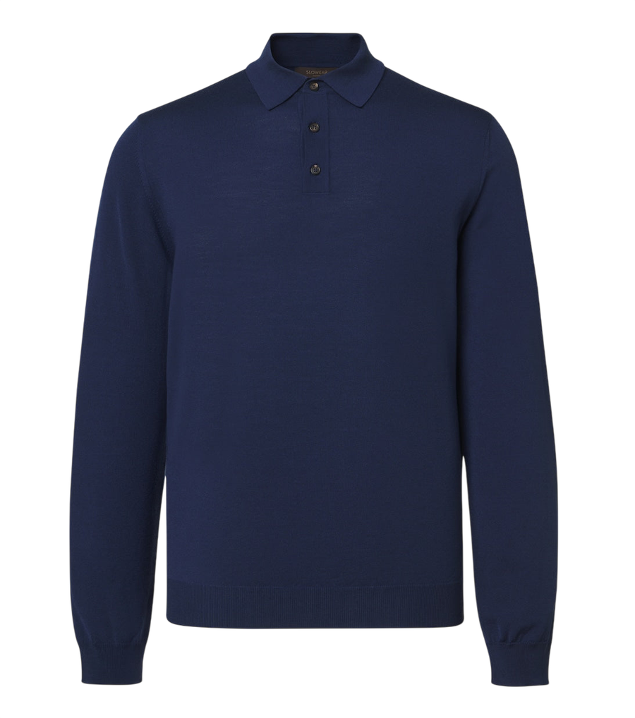 Slowear Wool-blend polo sweater