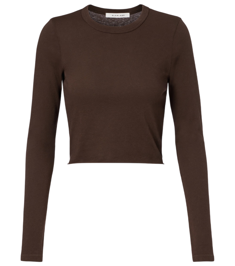 SLVRLAKE T-shirt cropped de algodão jersey para bebê