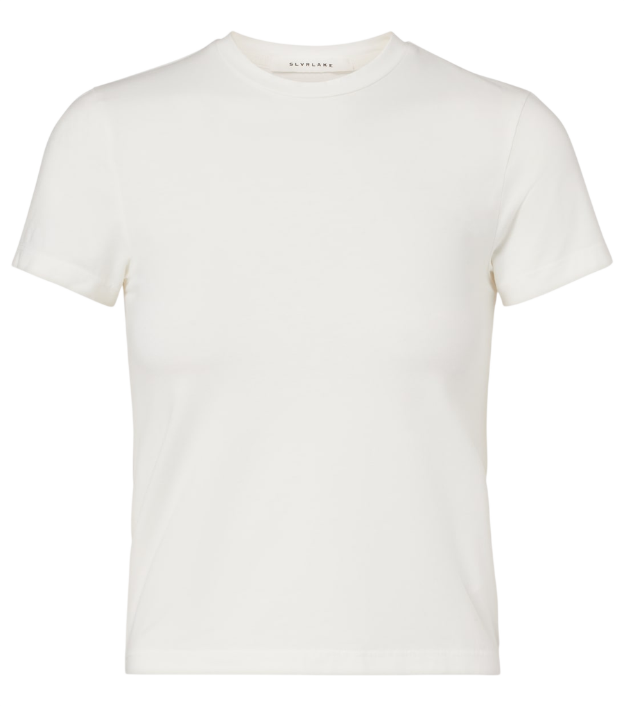 SLVRLAKE Fitted cotton-blend T-shirt