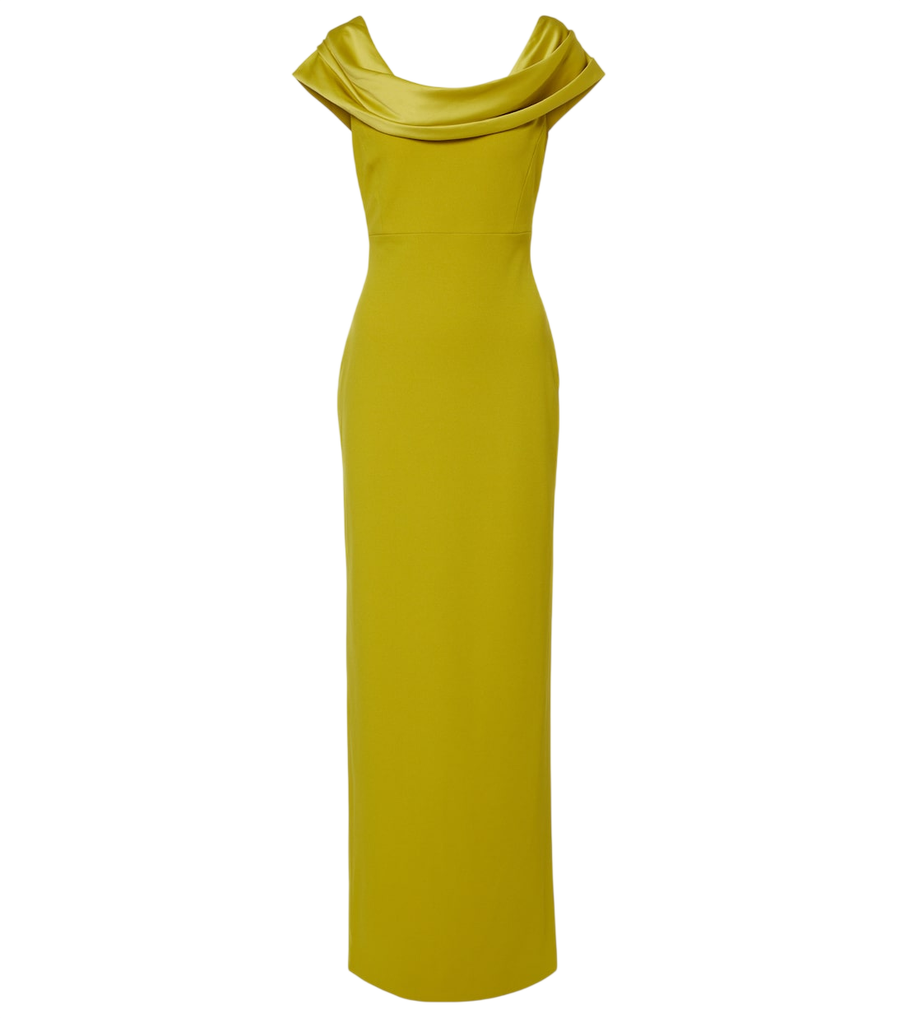 Solace London Adele satin-trimmed gown