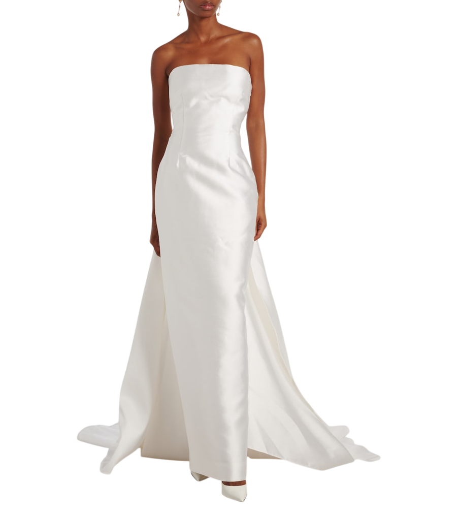 Solace London Bridal Imani strapless satin twill gown
