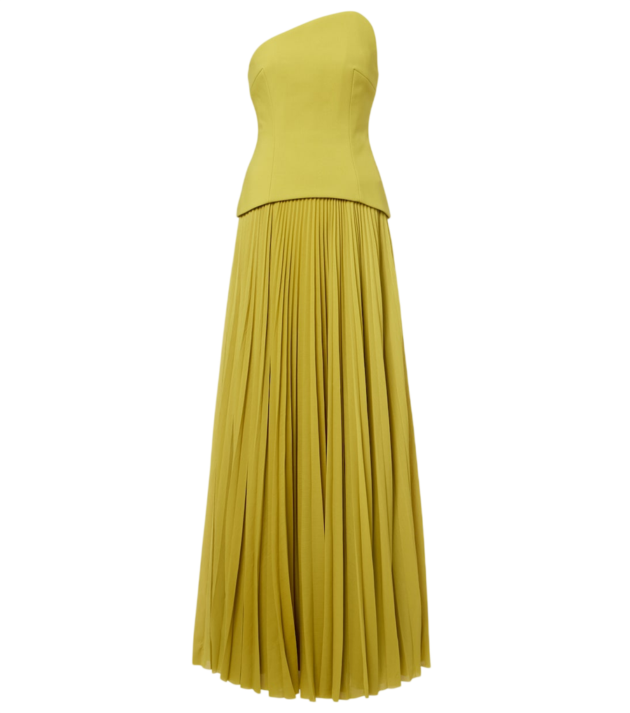 Solace London Vestido comprido Britt plissado