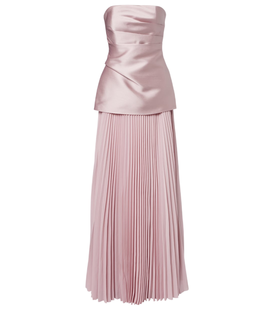 Robe bustier Claudette de Solace London avec bordure en satin