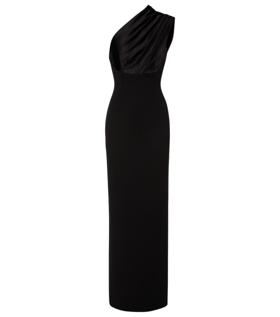 Robe longue asymétrique en satin Solace London Gracie