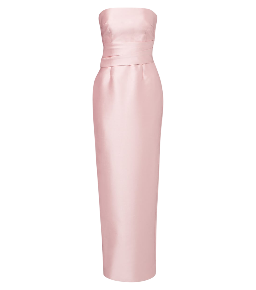 Solace London Ingrid draped satin gown