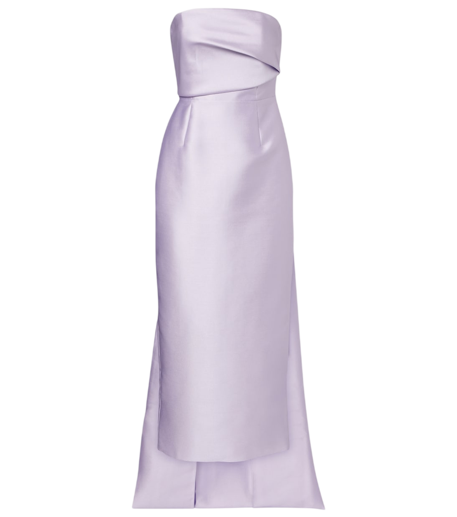Solace London Kiki caped satin corset cocktail dress