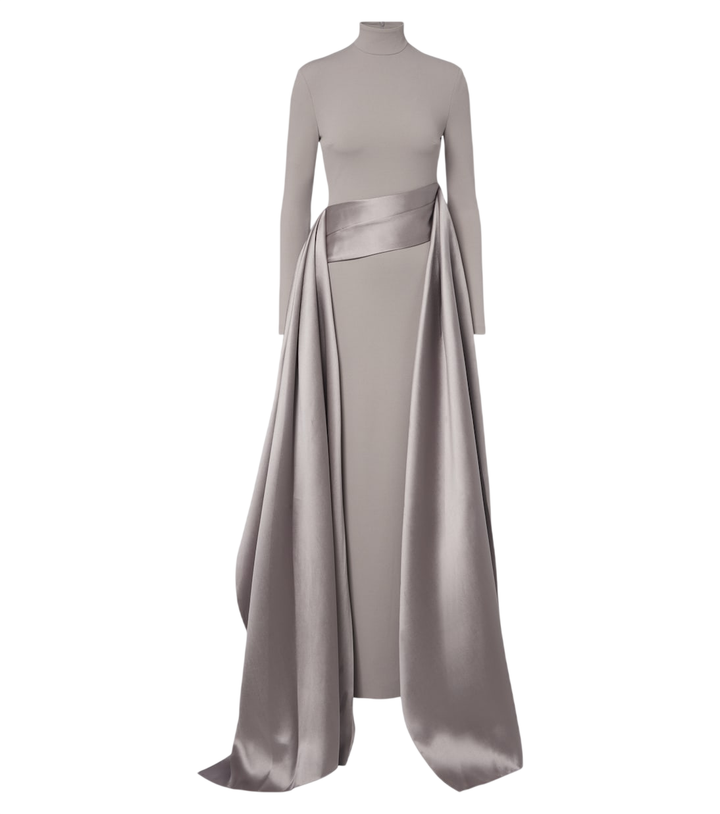 Solace London Olivia satin-trimmed crêpe gown [white-bg-v2:9ac17497-6c65-4df7-8b2b-e361ddfc6b8c]