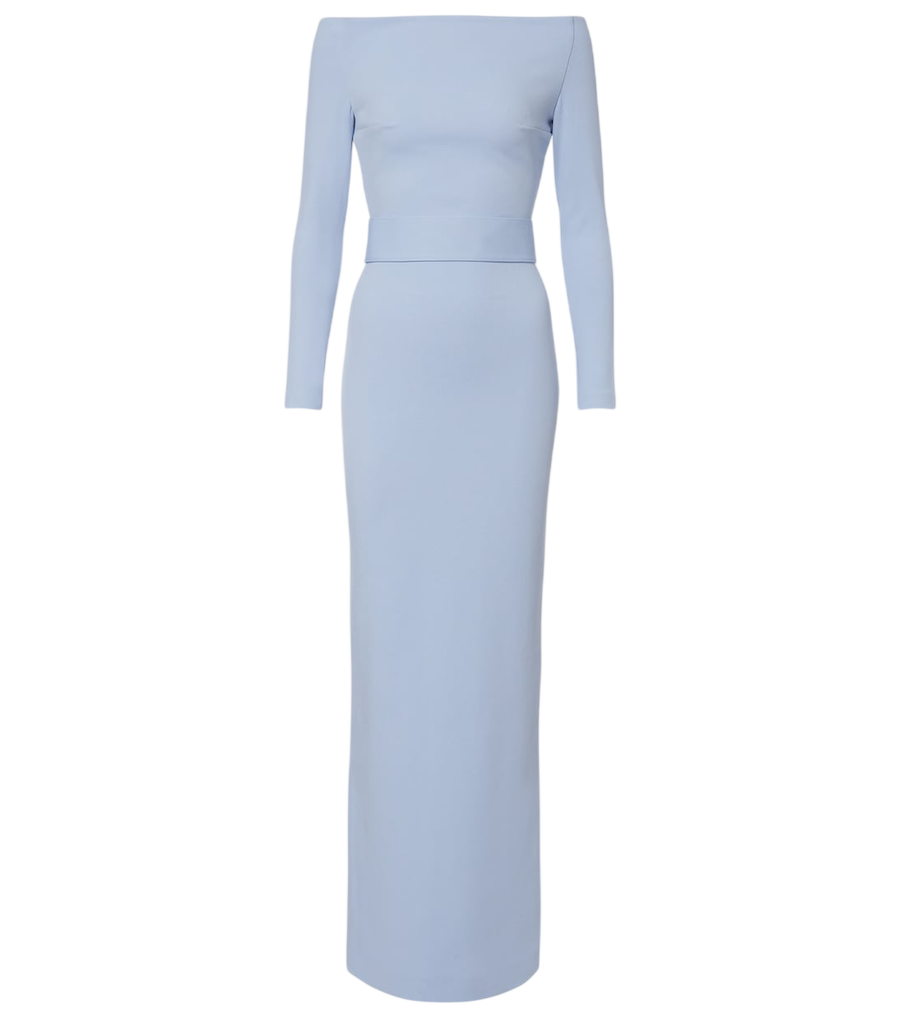 Solace London Sabina off-shoulder gown