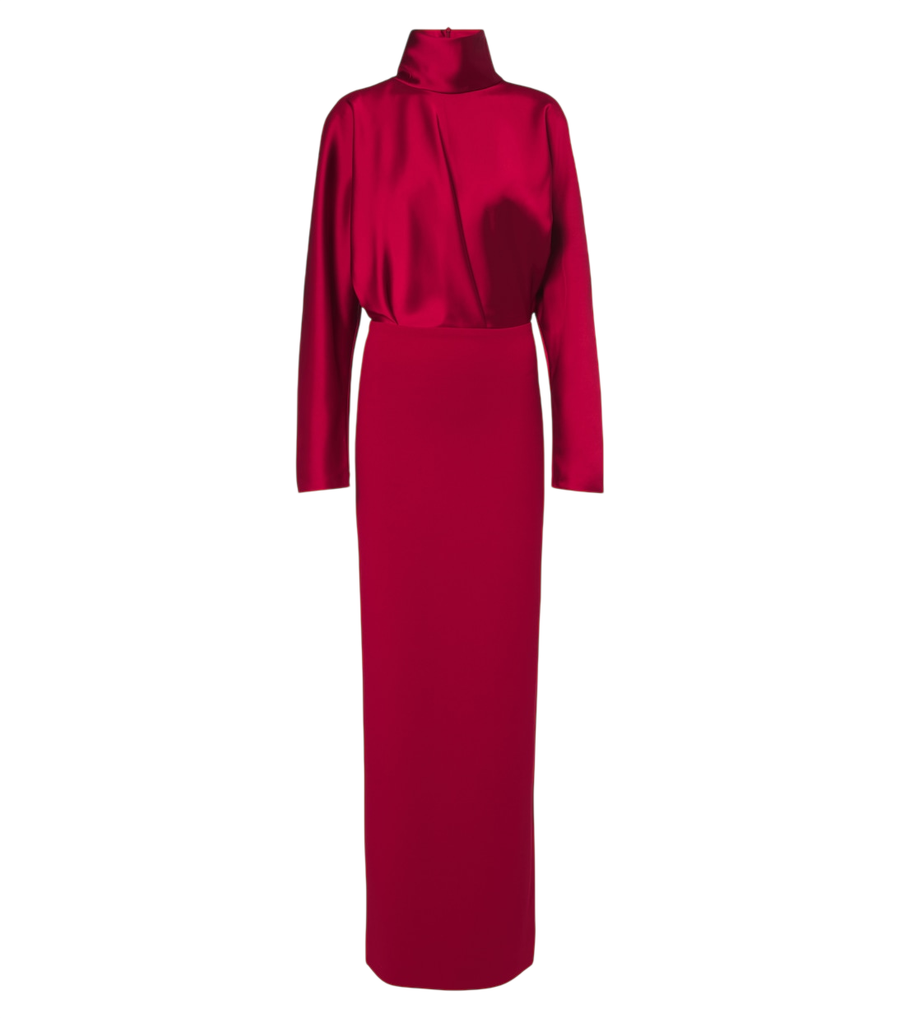 Solace London Sedgewick crêpe and satin gown