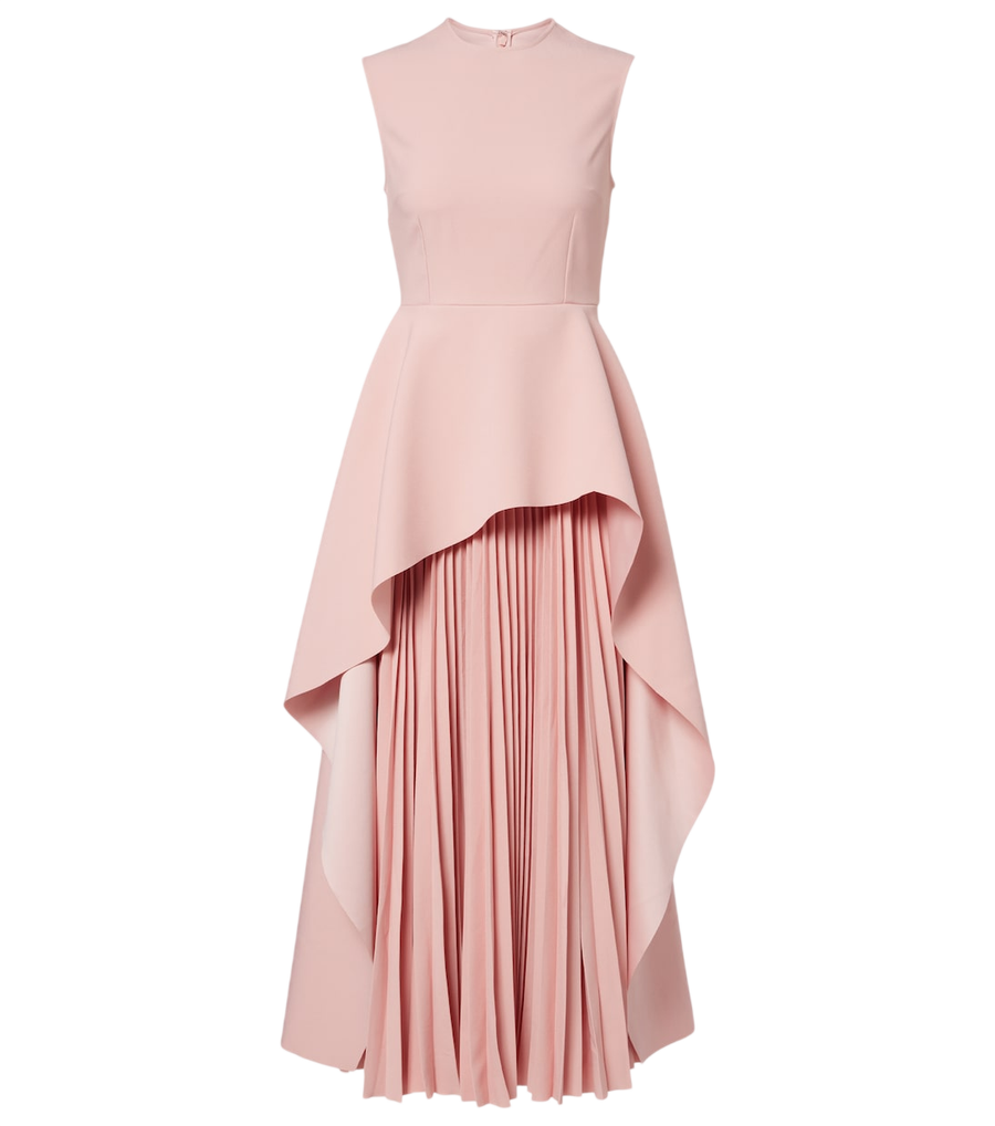 Robe midi plissée à superpositions Severny de Solace London