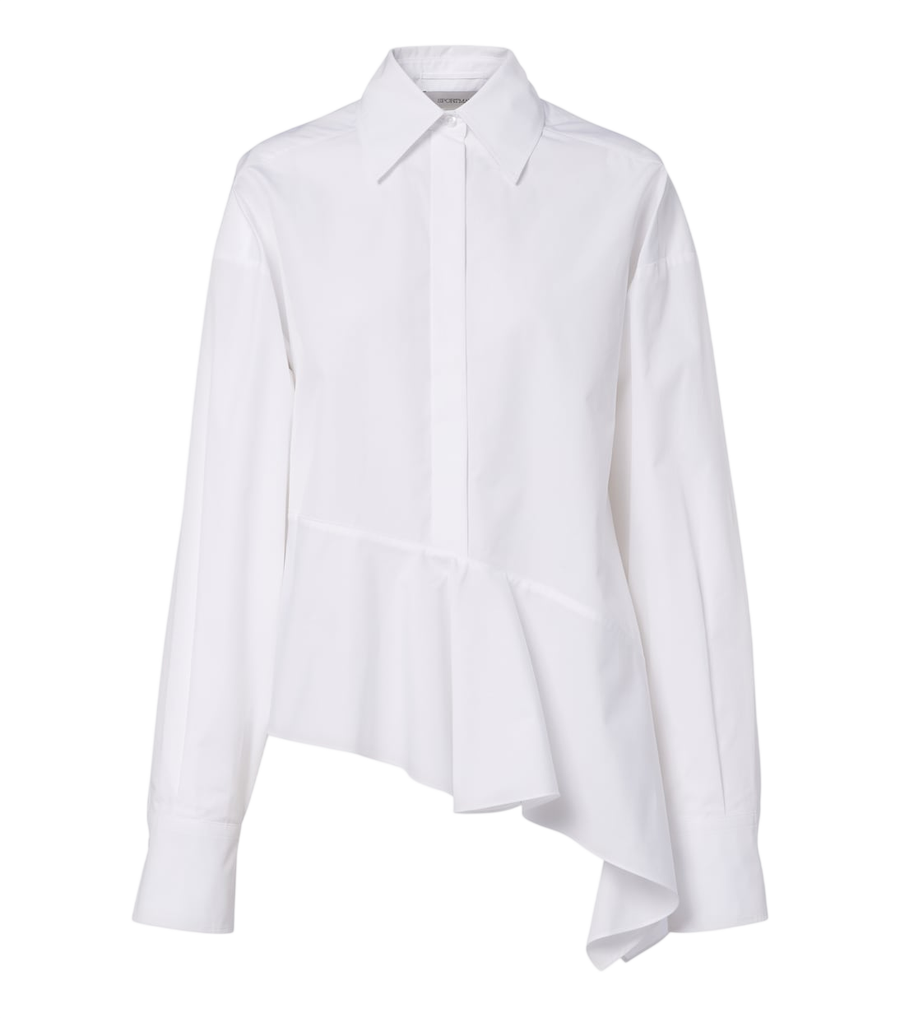 Sportmax Asymmetric cotton poplin shirt