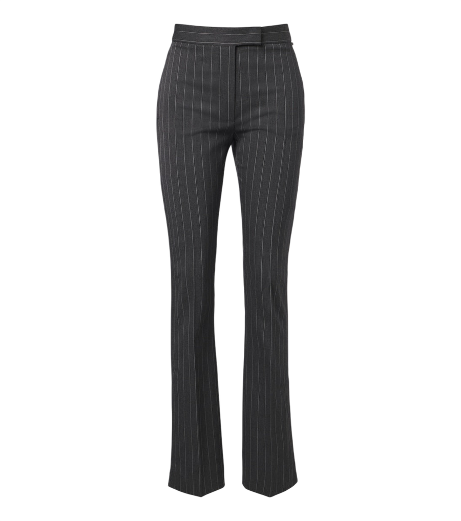 Sportmax Pinstriped wool-blend flared pants