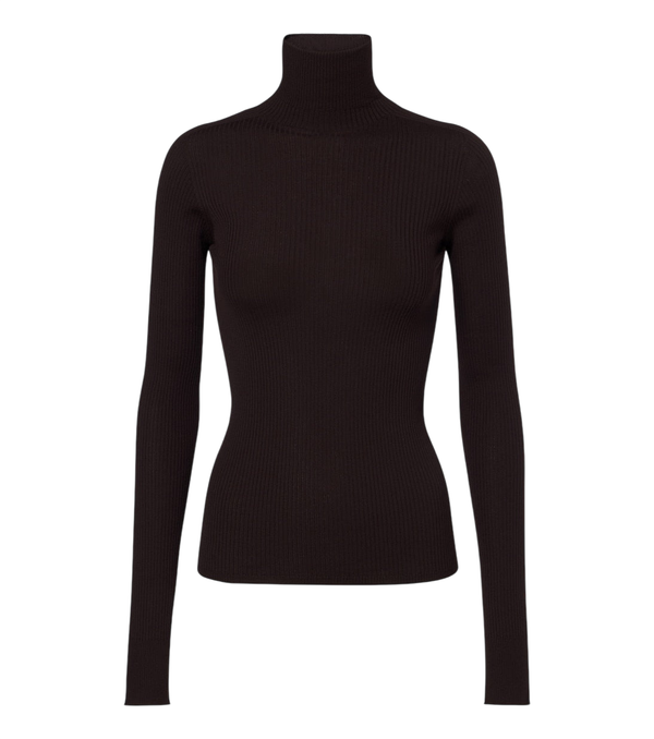 Sportmax Ribbed-knit virgin wool turtleneck sweater