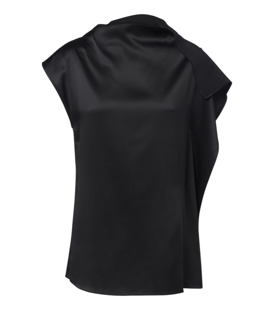 Haut à volants en satin de soie Sportmax