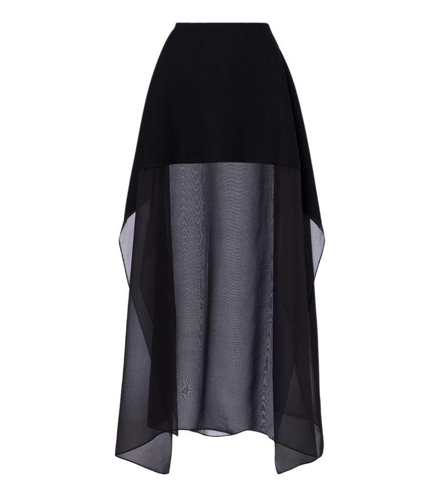 Sportmax Silk-trimmed knitted maxi skirt